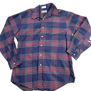 Vintage LL Bean Plaid Flannel Shirt Womens Medium Made USA Outdoors Grunge
